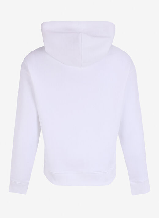 Tommy Jeans Kapüşonlu Beyaz Kadın Sweatshırt TJW BXY BADGE HOODIE 2