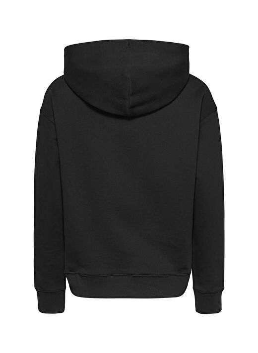 Tommy Jeans Kapüşon Yaka Düz Siyah Kadın Sweatshırt TJW BXY BADGE HOODIE 3