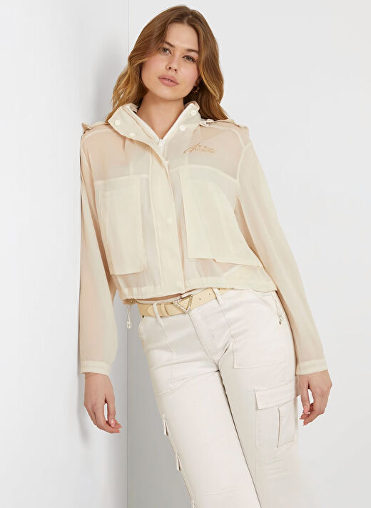 Guess Oversize Krem Kadın Ceket W4GL06WG450-F0D9 1