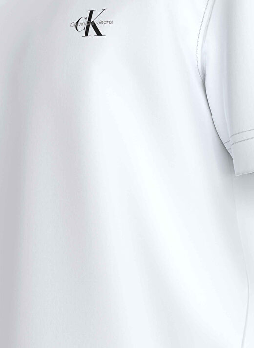 Calvin Klein Jeans Düz Beyaz Erkek T-Shirt J30J320199YAF 2