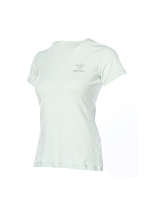 Hummel Yeşil Bisiklet Yaka Slim Fit Kadın T-Shirt 911306-2519 HMLDENI  2