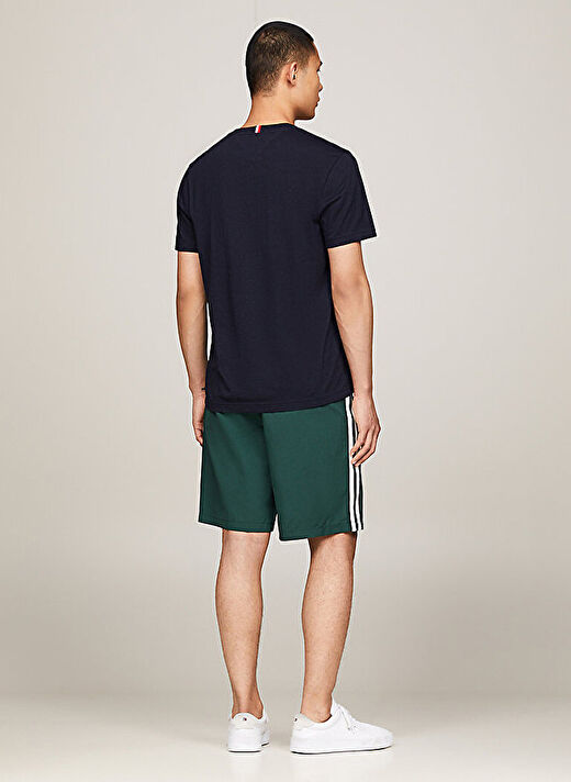 Tommy Hilfiger Bisiklet Yaka Mavi Erkek T-Shirt MW0MW34373 4