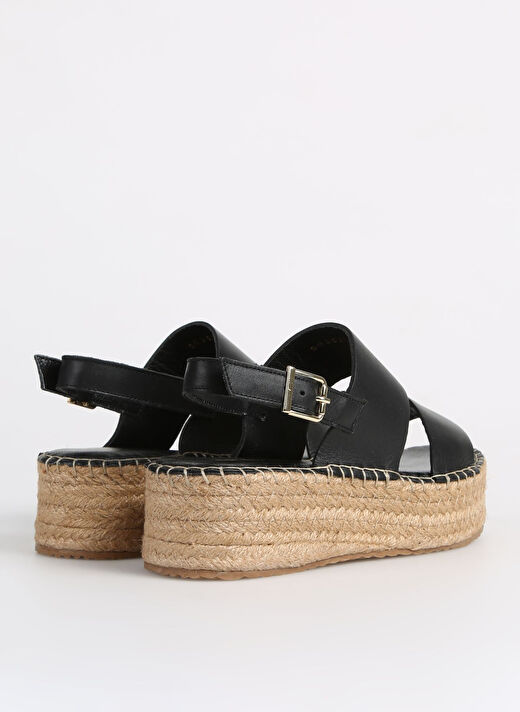 Divarese Siyah Kadın Deri Espadril 2325407 3