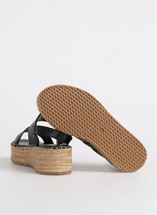 Divarese Siyah Kadın Deri Espadril 2325407 4
