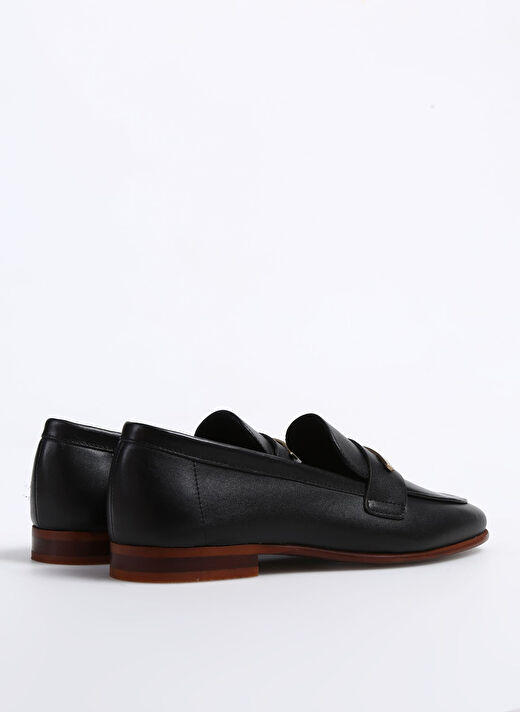 George Hogg Siyah Kadın Deri Loafer Z-8954 3