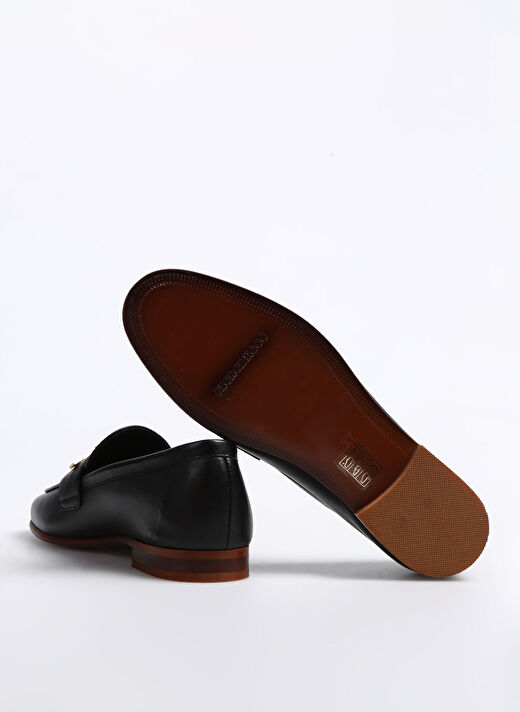 George Hogg Siyah Kadın Deri Loafer Z-8954 4