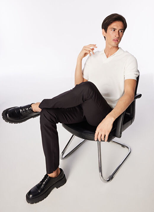 Brooks Brothers Polo Yaka Standart Ekru Erkek Kazak BBSS24MKL012 2