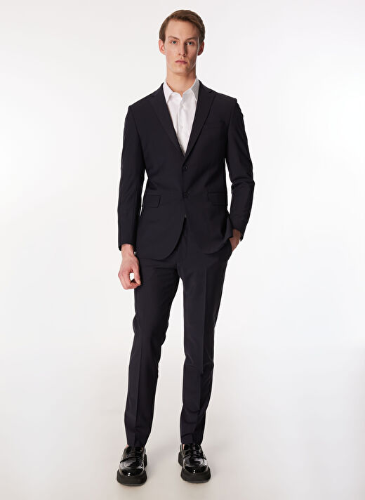 Brooks Brothers Normal Bel Slim Fit Lacivert Erkek Takım Elbise BBSS24MSU011 2