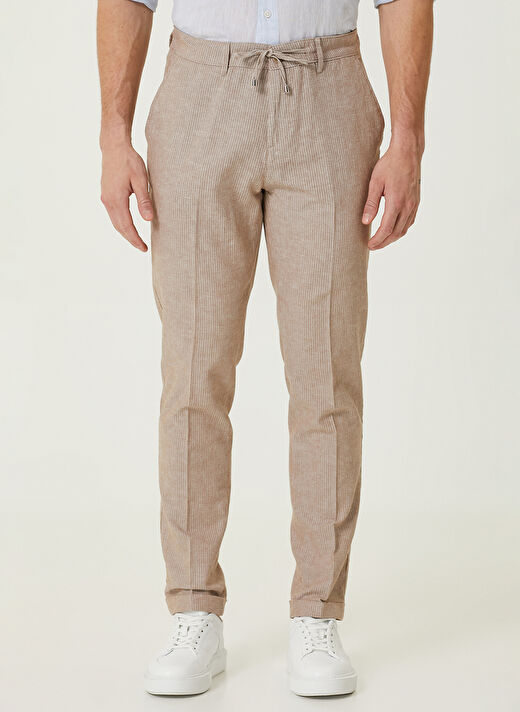 Network Normal Bel Duble Paça Jogger Vizon Erkek Pantolon 1090657 2