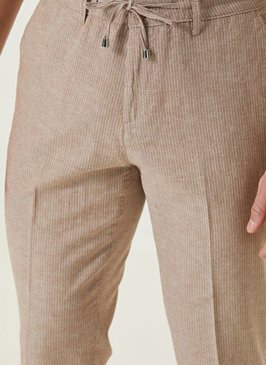 Network Normal Bel Duble Paça Jogger Vizon Erkek Pantolon 1090657 4