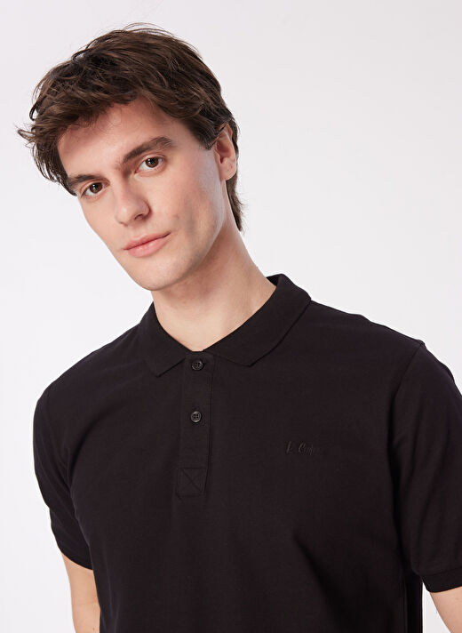 Lee Cooper Siyah Erkek Polo T-Shirt 242 LCM 242025 TWINS SİYAH 3