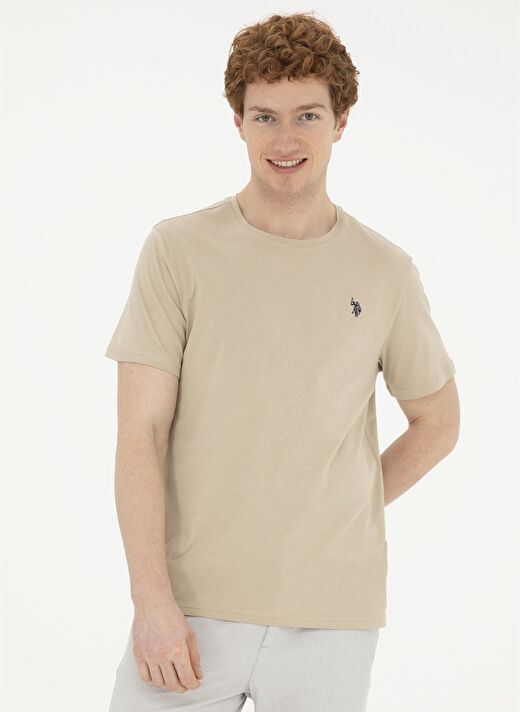 U.S. Polo Assn. Bisiklet Yaka Açık Haki Erkek T-Shirt GTS01IY024 1