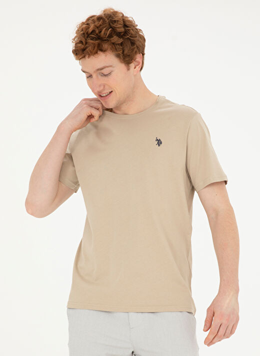 U.S. Polo Assn. Bisiklet Yaka Açık Haki Erkek T-Shirt GTS01IY024 3