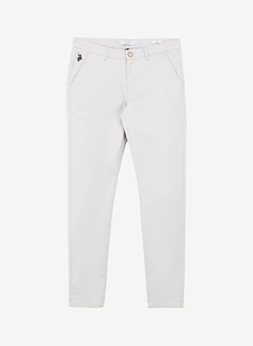 U.S. Polo Assn. Normal Bel Normal Paça Slim Fit Açık Gri Erkek Pantolon KENLY 1