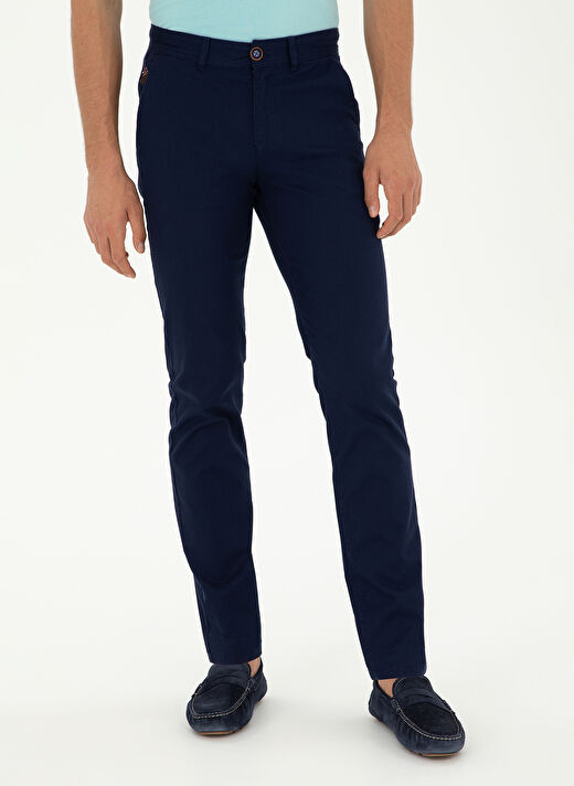 U.S. Polo Assn. Normal Bel Normal Paça Slim Fit Lacivert Erkek Pantolon KENLY 4