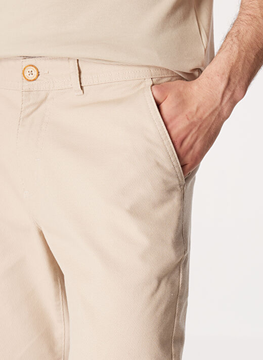 U.S. Polo Assn. Normal Bel Normal Paça Slim Fit Taş Erkek Pantolon KENLY 4