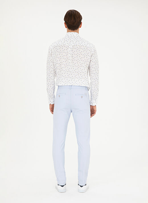U.S. Polo Assn. Normal Bel Normal Paça Slim Fit Açık Mavi Erkek Pantolon KENLY 4