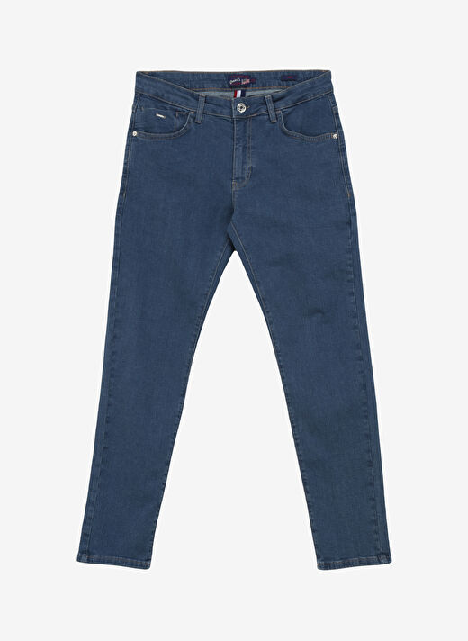 U.S. Polo Assn. Mavi Erkek Düz Paça Slim Fit  Denim Pantolon MARCOS-U 1