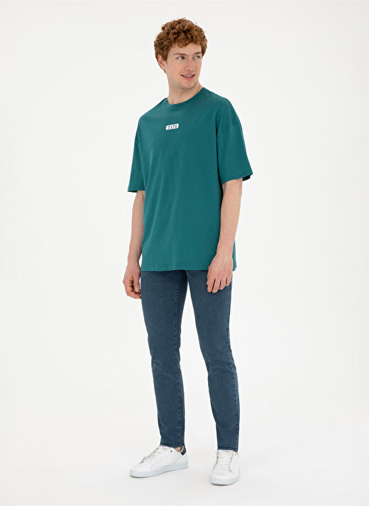 U.S. Polo Assn. Mavi Erkek Düz Paça Slim Fit  Denim Pantolon MARCOS-U 3