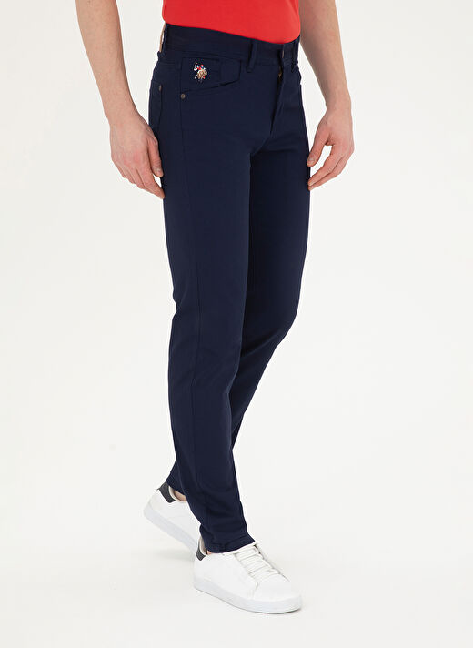 U.S. Polo Assn. Normal Bel Normal Paça Slim Fit Lacivert Erkek Pantolon MICHES 2