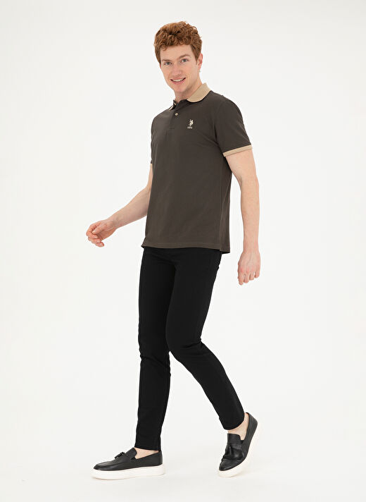 U.S. Polo Assn. Normal Bel Normal Paça Slim Fit Siyah Erkek Pantolon MICHES 3