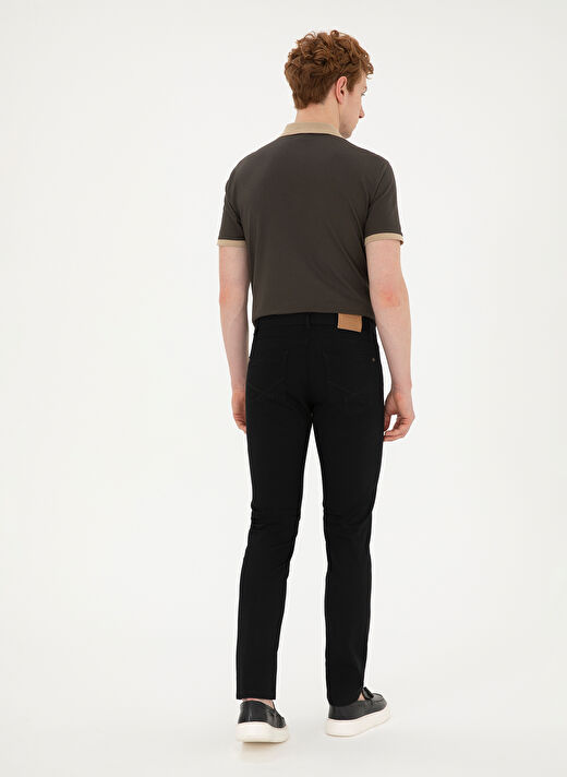 U.S. Polo Assn. Normal Bel Normal Paça Slim Fit Siyah Erkek Pantolon MICHES 4