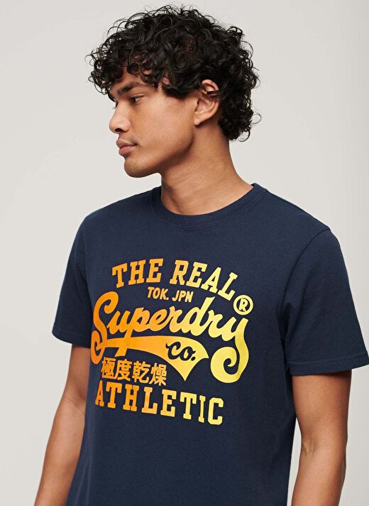 Superdry Lacivert Erkek Rahat Baskılı T-Shirt M1011919A97T_REWORKED CLASSICS GRAP  2