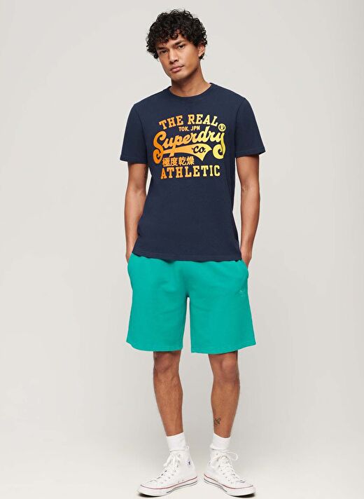 Superdry Lacivert Erkek Rahat Baskılı T-Shirt M1011919A97T_REWORKED CLASSICS GRAP  3