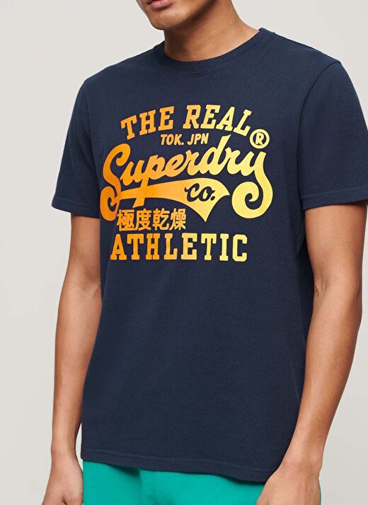 Superdry Lacivert Erkek Rahat Baskılı T-Shirt M1011919A97T_REWORKED CLASSICS GRAP  4
