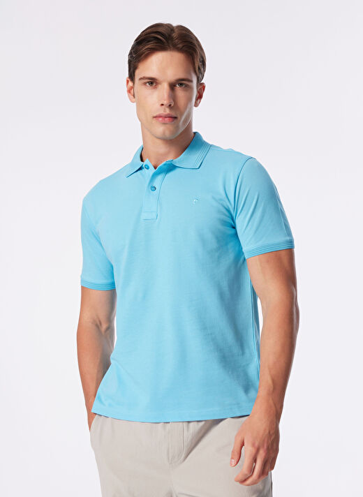 Pierre Cardin Düz Turkuaz Erkek Polo T-Shirt SUNNY 1