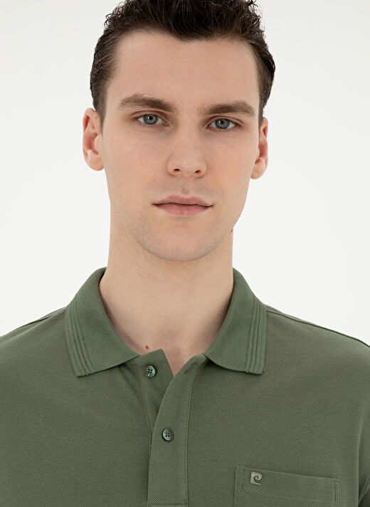 Pierre Cardin Düz Haki Erkek Polo T-Shirt SUNNY-R 2