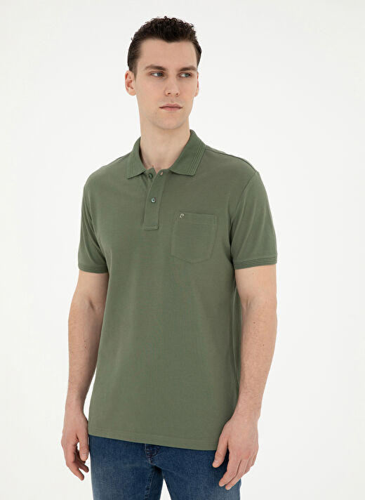 Pierre Cardin Düz Haki Erkek Polo T-Shirt SUNNY-R 3