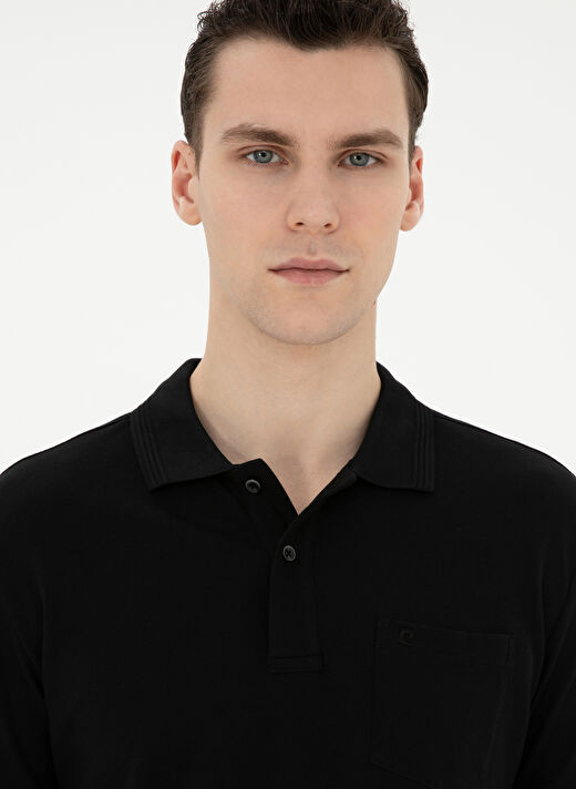 Pierre Cardin Düz Siyah Erkek Polo T-Shirt SUNNY-R 2