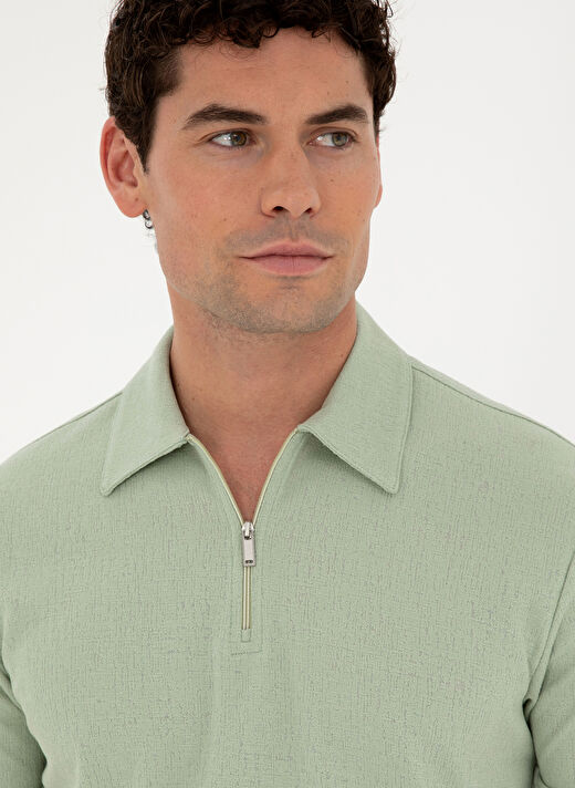 Pierre Cardin Jakarlı Çağla Erkek Polo T-Shirt TISSEL 2