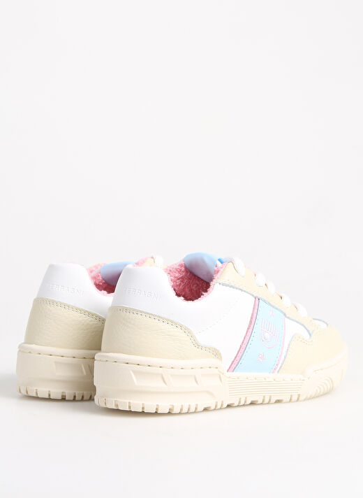 Chiara Ferragni Beyaz - Krem - Mavi Kız Çocuk Sneaker SNEAKERS CF1 WHITE/LIGHT BLUE/OFF W 3
