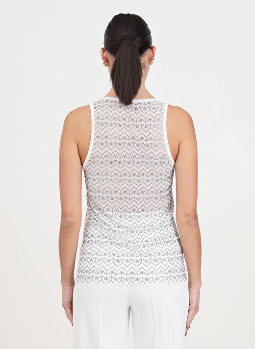 Patrizia Pepe Yuvarlak Yaka Düz Ekru Kadın T-Shirt 8M1591 4