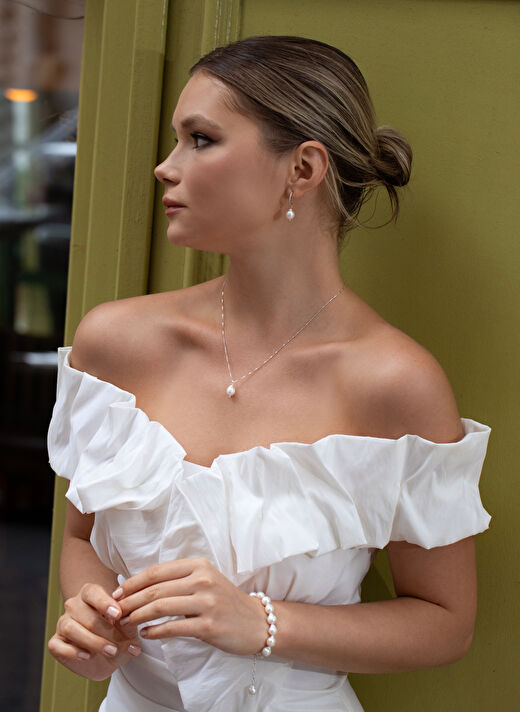 Ecru Atelier Ashley Barok İnci Küpe 3