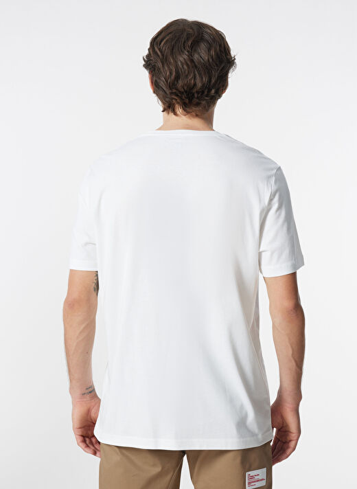 Lee Bisiklet Yaka Kırık Beyaz Erkek T-Shirt L241582102 Bisiklet Yaka T-shirt 4
