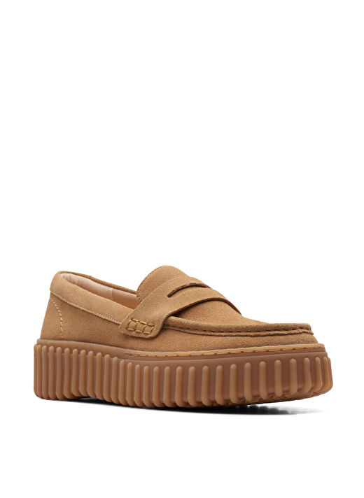 Clarks Taba Kadın Süet Loafer 26171956  4