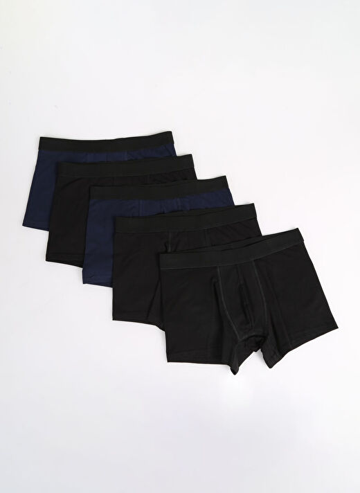 Siyah - Lacivert Erkek Boxer 5Lİ BOXER PAKET    1