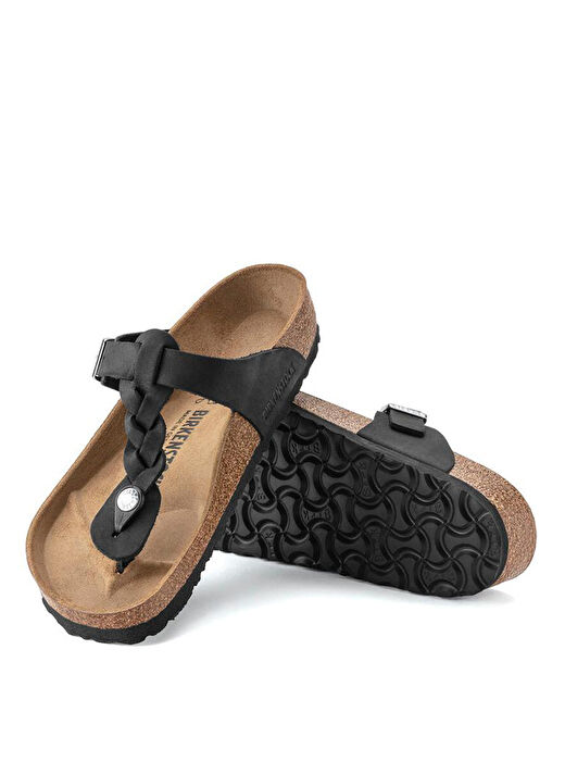 Birkenstock Siyah Kadın Deri Terlik GIZEH 2