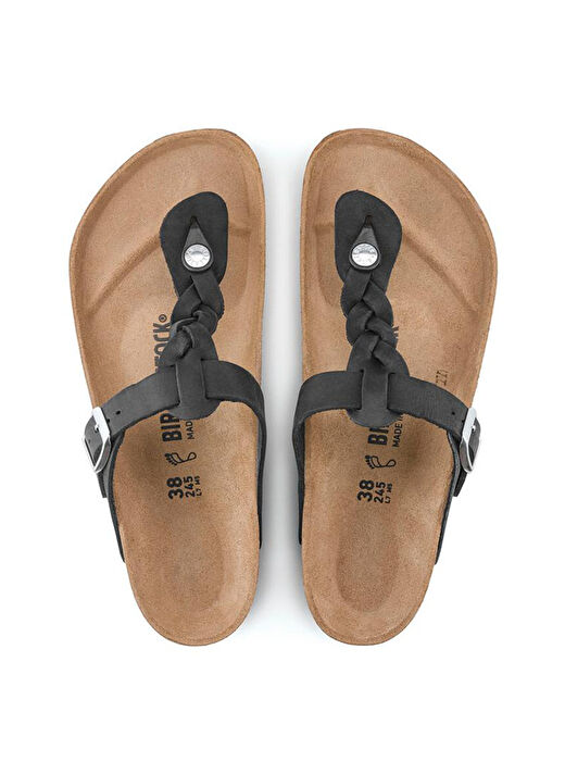 Birkenstock Siyah Kadın Deri Terlik GIZEH 3