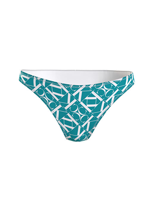 Calvin Klein Mavi - Beyaz Kadın Bikini Alt CHEEKY BIKINI-PRINT KW0KW024850G1 1