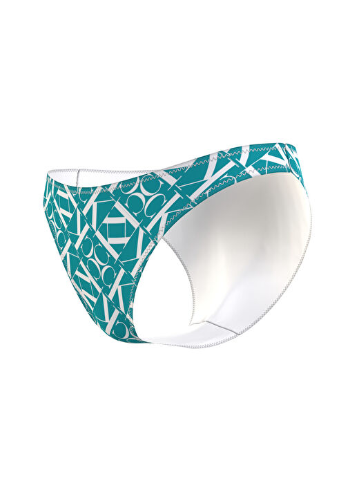Calvin Klein Mavi - Beyaz Kadın Bikini Alt CHEEKY BIKINI-PRINT KW0KW024850G1 2