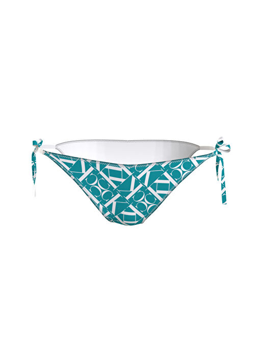 Calvin Klein Mavi - Beyaz Kadın Bikini Alt STRING SIDE TIE-PRINT KW0KW024860G1 1