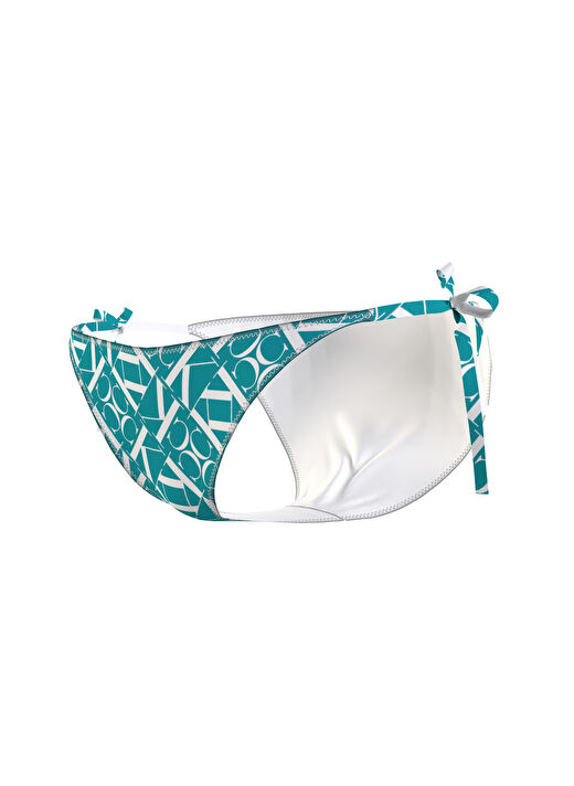 Calvin Klein Mavi - Beyaz Kadın Bikini Alt STRING SIDE TIE-PRINT KW0KW024860G1 2