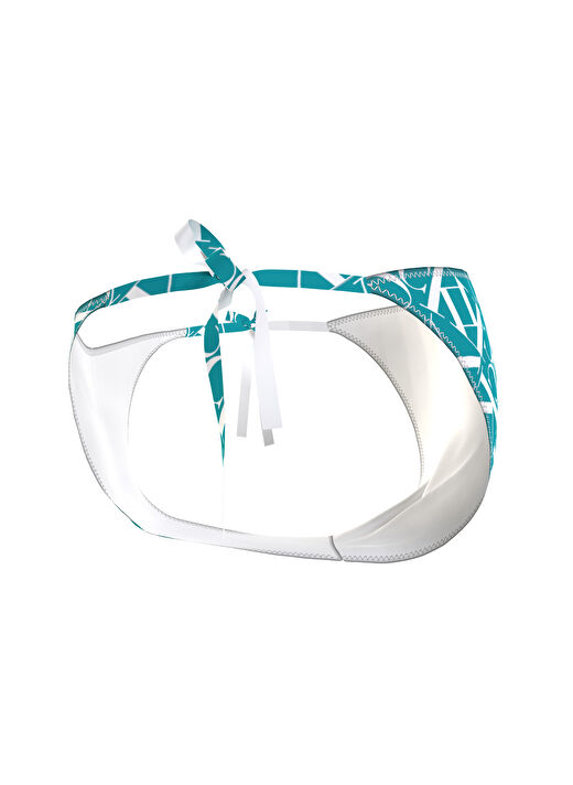 Calvin Klein Mavi - Beyaz Kadın Bikini Alt STRING SIDE TIE-PRINT KW0KW024860G1 3