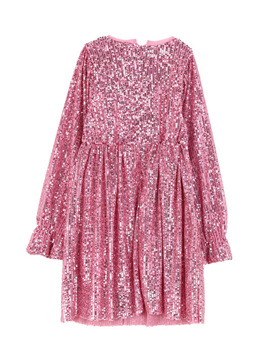 Barbie Pembe Kız Çocuk Payetli Abiye Elbise BRB4WG-ELB6090 2