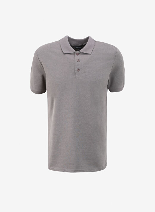 Fabrika Düz Antrasit Erkek Polo T-Shirt F4SM-TST 0942 1