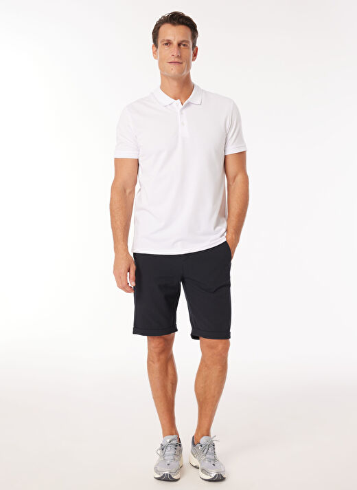 Fabrika Düz Beyaz Erkek Polo T-Shirt F4SM-TST 0942 3